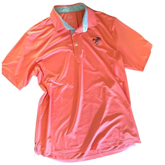 Puma Forever Better Tangerine Short Sleeve Golf Polo Shirt Medium - Picture 1 of 8